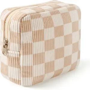 지갑용 MZLUWM 작은 메이크업 가방 코듀로이 귀여운 화장품 휴대용 미니 여성용 여행용 파우치 립스틱