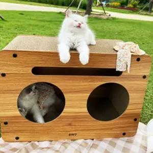 고양이 숨숨집 스크래처 라디오 1P 동굴 발톱관리 (WFKJWJW)