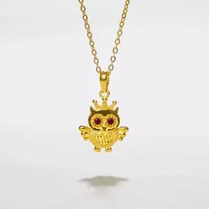 [베티블루] 995 999 24K 순금 하트 왕관 부엉이 여성 여자 3.75g 금 목걸이