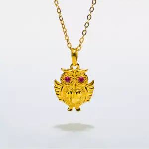 [베티블루] 995 999 24K 순금 하트 날개 부엉이 여성 여자 3.75g 금 목걸이