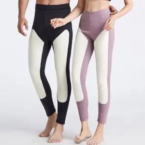 남녀 다리 보온 하이웨스트 내복 하의 따뜻한 무릎 여성내의