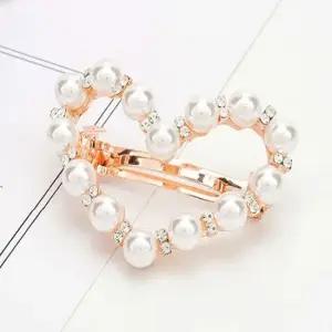 여성 단아하고 러블리 헤어핀 5타입 진주 큐빅 포인트 큐빅머리핀 진주머리핀 하트머리핀