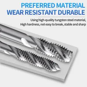 UT TAP 초경 텅스텐 강철 JIS 표준 나선형 홈 탭 M2 M3 M4 M5 M6 M8 HRC 55 용 기계 나사 스레드 탭    - 6