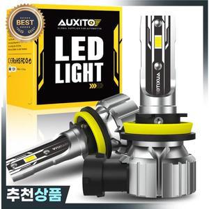 AUXITO 2Pcs 12V H8 H9 H11 LED 안개 전구 PTF H16JP 9005 HB3 9006 HB4 CSP 헤드 라이트 램프 자동차 운전