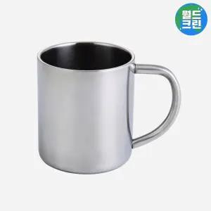 월드크린 스텐 304 양치 컵 200ML 어린이 집 유치원 학교 새학기 준비물 튼튼한 손잡이 캠핑 화장실 욕실