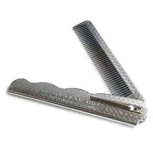 실버)휴대용 신사빗(007-3 헤어 머리빗 접이식-WFIVM2N