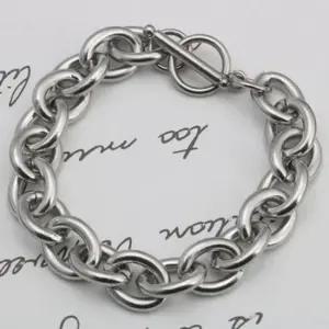 골리앗체인 팔찌 남성 여성 12mm 여자팔찌 팔찌체인 남자팔찌 써지컬스틸 남자체인팔찌