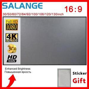 Salange 프로젝터 스크린 YG300 Projetor XGIMI DLP LED 홈 시어터 용 60 100 120 인치 반사 패브릭 천 프