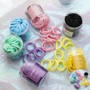 대용량머리끈 파스텔 대용량 헤어 머리끈 밴드 50P LM-0536