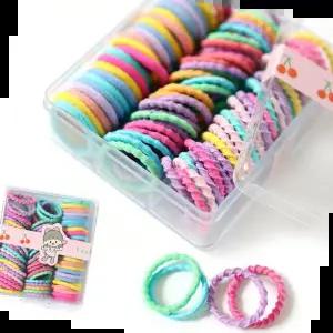 머리끈 비비드 칼라 미니 링 헤어끈 밴드 세트