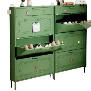 슬림신발장 좁은집 정리대 좁은 현관 수납 현관장 사무실 신발 틈새 철제