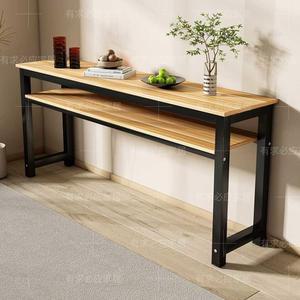 좁고긴테이블 원목 창가 간이 사이드 폭좁은테이블 슬림테이블 소파 120x40cm 반원