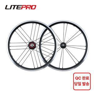 Litepro 접이식 자전거 외부 7 단 휠셋 브롬톤 자전거용 349 휠 74mm 112mm 허브 16 인치
