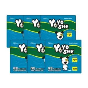 요요쉬 배변패드 대형 스카이 20매 X 6P
