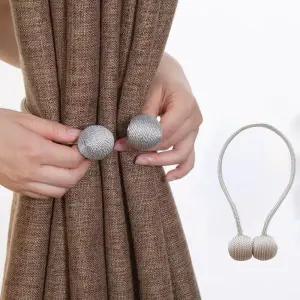 [모두쇼핑]커튼자석묶음끈(2개입) 커튼묶는거 커텐묶는거 커텐묶는자석 커텐리본끈 커텐집게골드