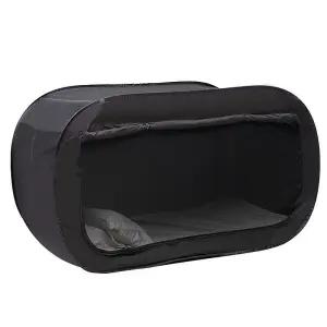 원터치 1인용 사각 암막 보온 침대 텐트 간편 설치 프라이버시 200x100x105cm 블랙 보호