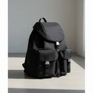 하하아카이브 애프터프레이 에디션 2포켓 나일론 카고 럭색 백팩 블랙 니켈