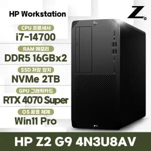 HP Z2 G9 4N3U8AV_N4 i7-14700 32GB 2TB RTX 4070 윈도우11프로 워크스테이션 고성능컴퓨터 데스크탑 PC