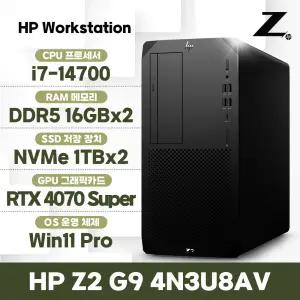HP Z2 G9 4N3U8AV_N3 i7-14700 32GB 2TB RTX 4070 윈도우11프로 워크스테이션 고성능컴퓨터 데스크탑 PC