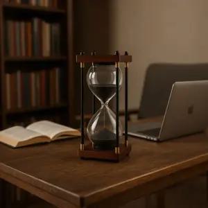 고급 나무 모래 시계 30분 탁상 모래멍 인테리어