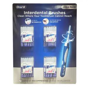 오랄비 치간 칫솔 20개X 4팩 80개 세트 코스트코