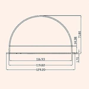 129mm 고 투명 PC 반구형 CCTV 감시 카메라 방진 커버플랜지 포함