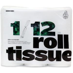 [코주부] 12분의1그루 (40mx18롤x3겹)x2개 부림제지 무형광 화장지