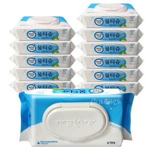 깨끗한나라 물티슈 페퍼민트 향 캡형 70Px12개