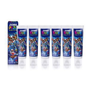2080 키즈 치약 2단계 80g 사과 6개/3~5세 유아 또봇 어린이