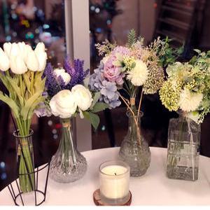 인테리어 조화 꽃다발 유리화병 디퓨저리필액