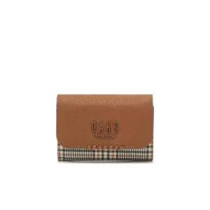 [롯데백화점]닥스 액세서리 [선물포장][MEGHAN]브라운 체크 배색 반지갑 DCWA2F624W2