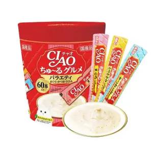 [중복20%]이나바 챠오츄르 구루메 버라이어티 참치&가다랑어&닭가슴살 60개입 (SC-138)