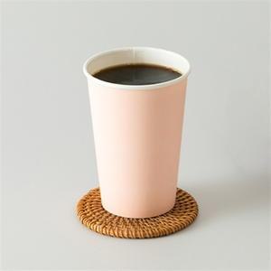 테이크아웃 컬러 큰종이컵 380ml 베이비핑크 1000개 일회용 커피 13온스