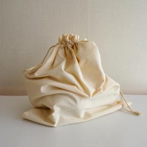 두툼한 캔버스면 무지 파우치 가방 스트링 더스트백