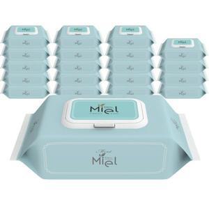 미엘 민트 물티슈 100매 캡형 20팩