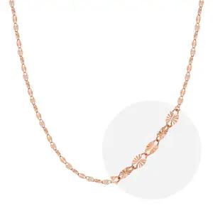 14K 아트 체인 목걸이 줄 핑크 골드 1.8mm