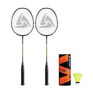스타 Focus X400 배드민턴라켓 2입 + 셔틀콕 3입 DBB343P + 풀커버 세트