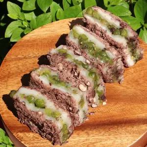 밀레의공방 아침대용 수제 저당 완두배기 팥시루떡 1kg