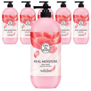 온더바디 리얼 샤워 바디클렌저 모이스처 피오니 부케향 900g 6개