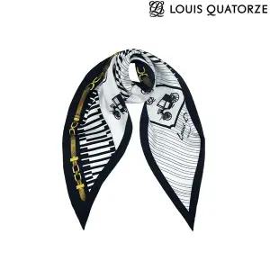 [루이까또즈](광주신세계)(2ESD950BL) 마리아노 마름모 실크 스카프 블랙