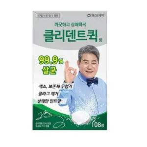 동아제약 클리덴트 퀵정 틀니 세정제, 108개입 1개