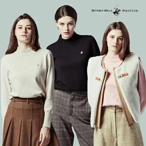 [비버리힐즈폴로클럽]여성 메리노 울 블렌드 모크넥 니트 3종