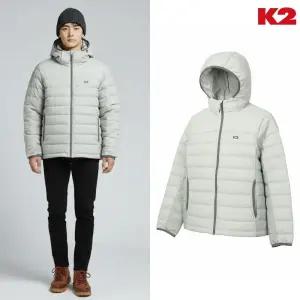 [백화점 출고] K2 패딩 남자 올라 패커블 다운 샤이머 그레이 방풍 후드 초경량 숏 자켓 점퍼