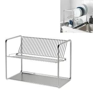 이케아 스테인리스 2단 식기건조대 50x27x36 카페 그릇 주방 정리 오르드닝 00179535