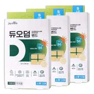 제이웨이브 듀오덤밴드 소형 12매입 3팩 / Hydrocolloid Bandage / 자외선차단 UPF 50+