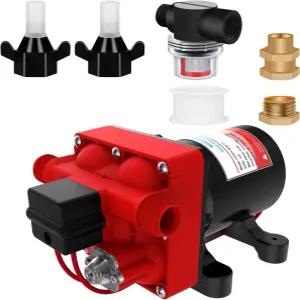 42 시리즈 12V 5.5GPM 55PSI 다이어프램 펌프 바이패스 기능을 갖춘 저사이클 담수 및 염수 셀프 프라이밍