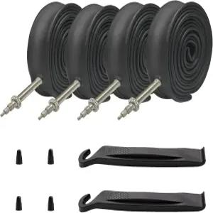 4 PCS 헤비 듀티 바이크 튜브 4팩 700x23 700x25C 48mm 80mm 로드 이너 23-622 25-622 프레스타 밸브