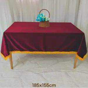 행사용 테이블보 벨벳테이블보 융 185cmx155cm 전시 졸업식 입학식 와인색