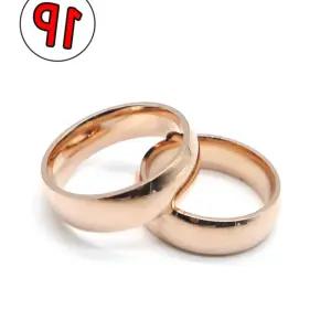 반지 라운드 써지컬스틸 커플 로즈골드 티타늄 악세사리 남녀공용 볼드