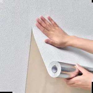 셀프시공벽지 굿이스 접착식 단열 폼 시트지 화이트 패턴 셀프 벽지